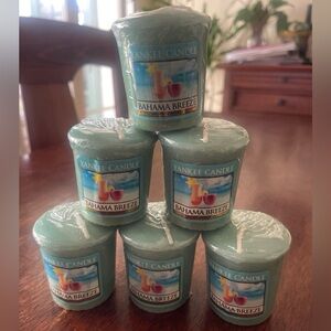 Yankee Candle Votive Samplers Candles Bahama Breeze - Lot Of 6